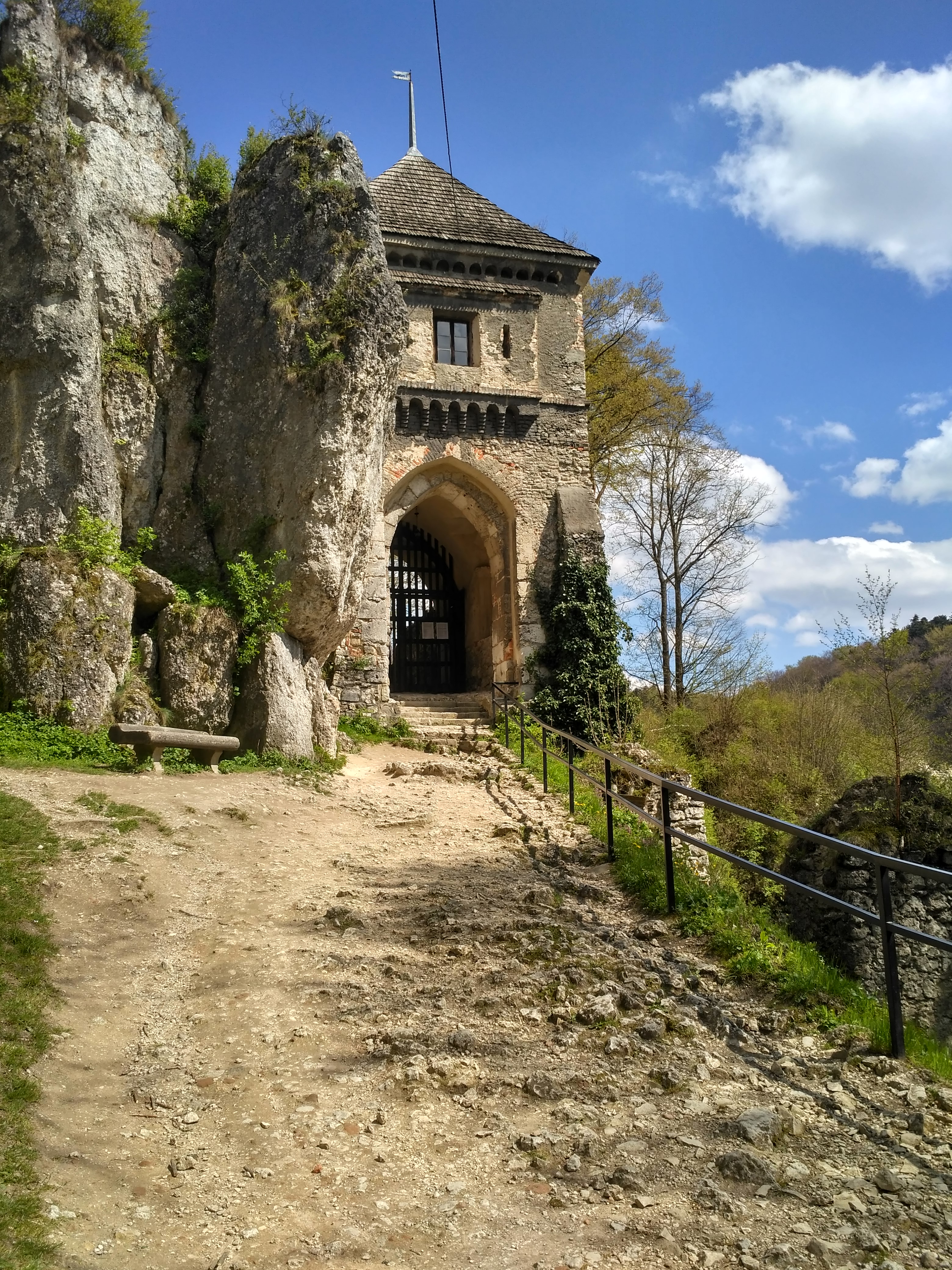 Zamek w Ojcowie, wejście
