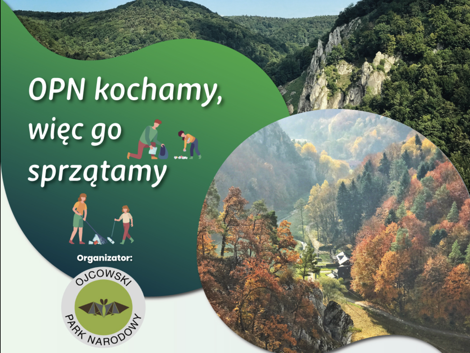Akcja sprzątania parku